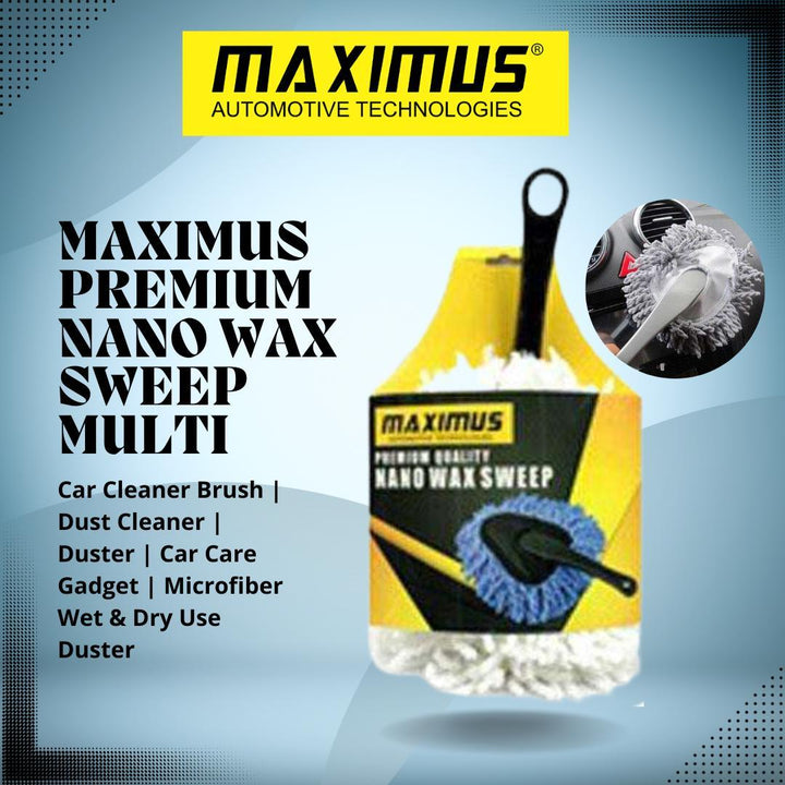 Maximus Premium Nano Wax Sweep Multi - MX-NWS001 - Car Cleaner Brush | Dust Cleaner | Duster | Car Care Gadget | Microfiber Wet & Dry Use Duster SehgalMotors.pk