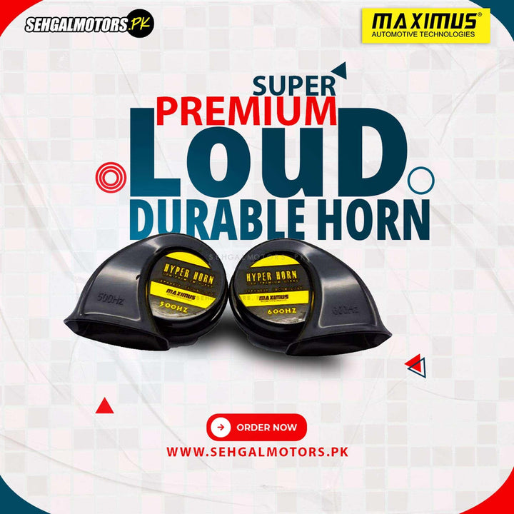 Maximus Premium Super Loud Durable Horn - Loud Horn | Spiral Exponential Horn | Vehicle Horn | Snail Horn SehgalMotors.pk