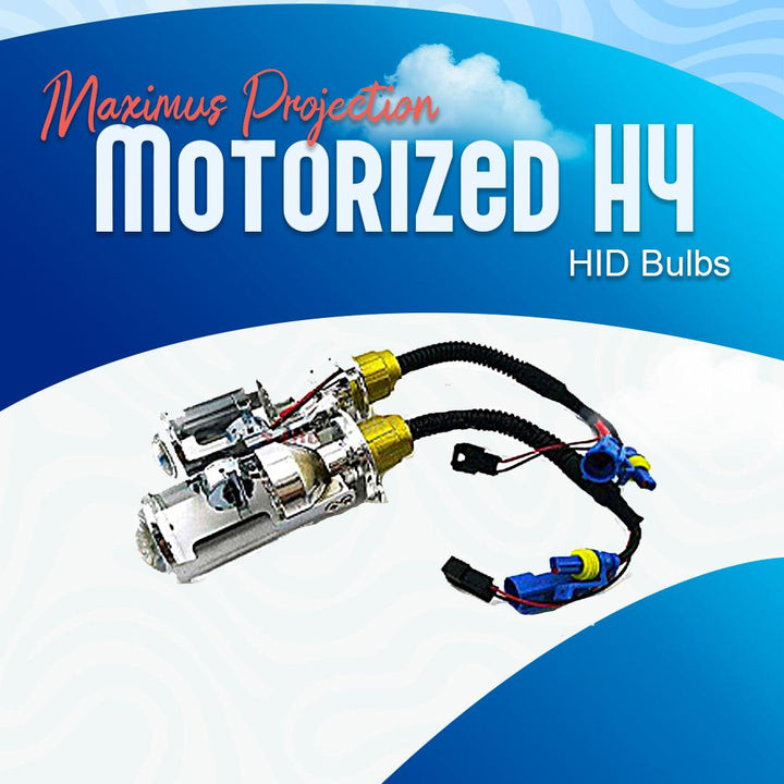 Maximus Projection Motorized H4 HID Bulbs - Tubes | For Headlight | For Head Lamps SehgalMotors.pk