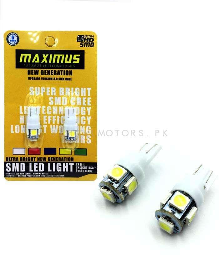 Maximus SMD 5 Parking Light White - Pair - Led Light Bulb For Parking | SMD Car I Exterior Lamps Parking Lights Car Accessories SehgalMotors.pk