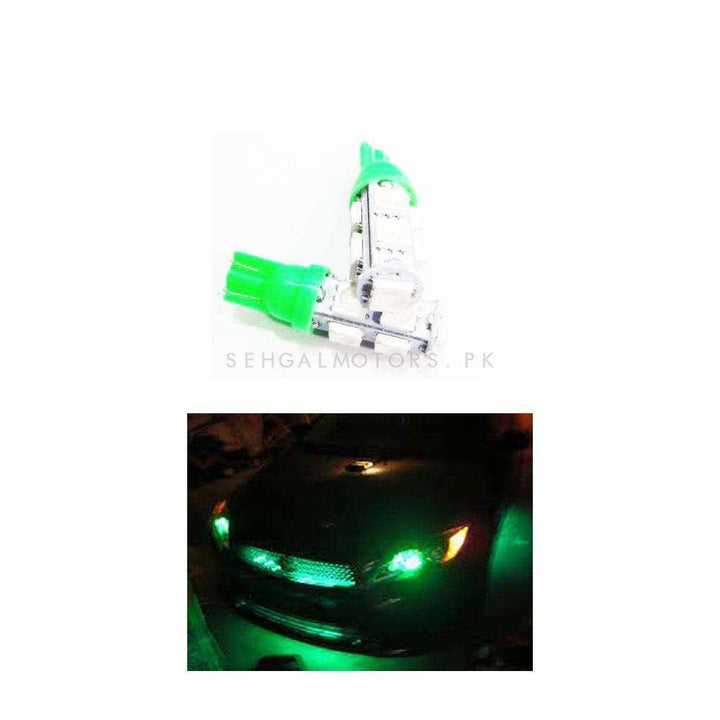 Maximus SMD 9 Parking Light Green - Pair - Led Light Bulb For Parking | SMD Car Exterior Parking Lamps Parking Lights Car Accessories SehgalMotors.pk