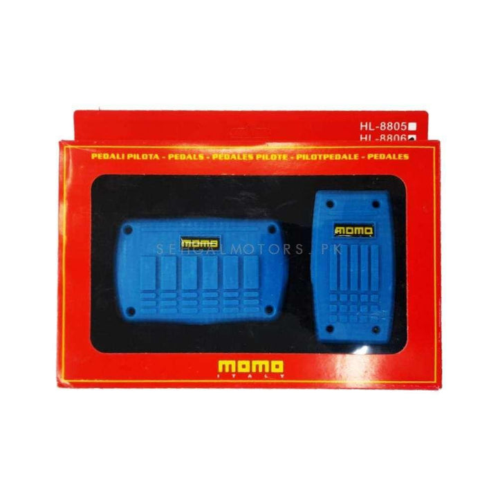 Momo Auto Transmission Pedal Cover Blue - Cover Plastic Pedal Protective Cover | Car Styling Non Slip Car Pedal Cover Case SehgalMotors.pk