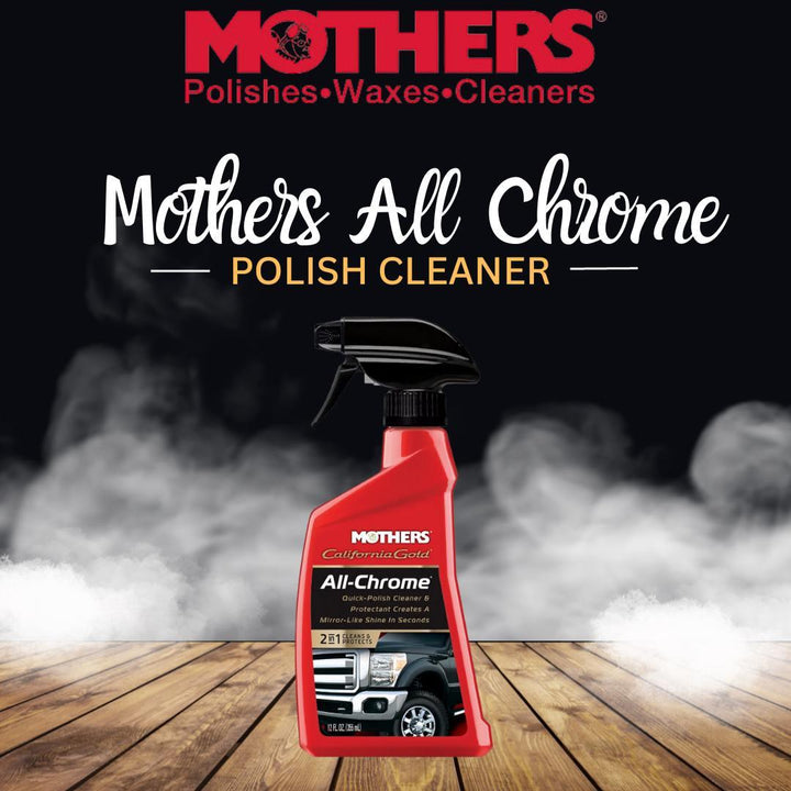 Mothers All Chrome Quick Polish Cleaner - 355 ML (05222) - Metal Wax | Metal Polish | Chrome Polish | Metal Shine Look SehgalMotors.pk