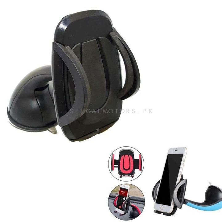 Mouth Mobile Holder Black - Phone Holder | Mobile Holder | Car Cell Mobile Phone Holder Stand SehgalMotors.pk