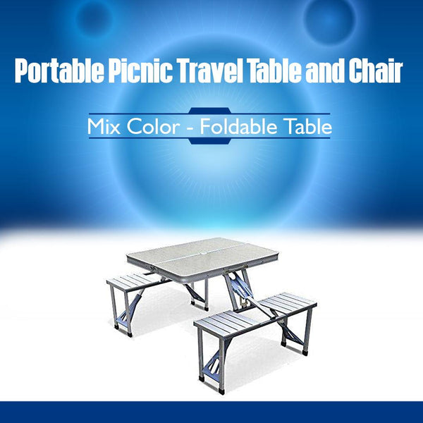 Portable Picnic Travel Table and Chair Mix Color SehgalMotors.pk