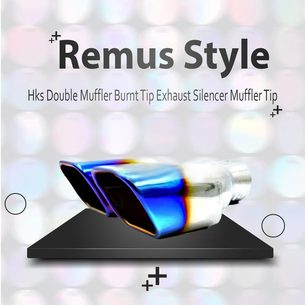 Remus Style Hks Double Muffler Burnt Tip Exhaust Silencer Muffler Tip SehgalMotors.pk