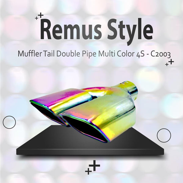 Remus Style Muffler Tail Double Pipe Multi Color 4S - C2003 SehgalMotors.pk