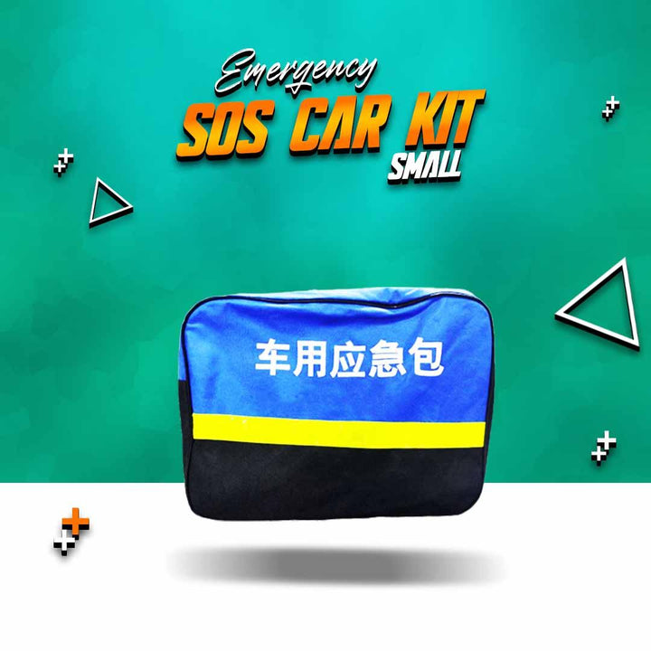 SOS Car Emergency Kit Small - Jump Start Cables , Towing Strap Hook, Gloves, Fuse and Hand Held Torch SehgalMotors.pk