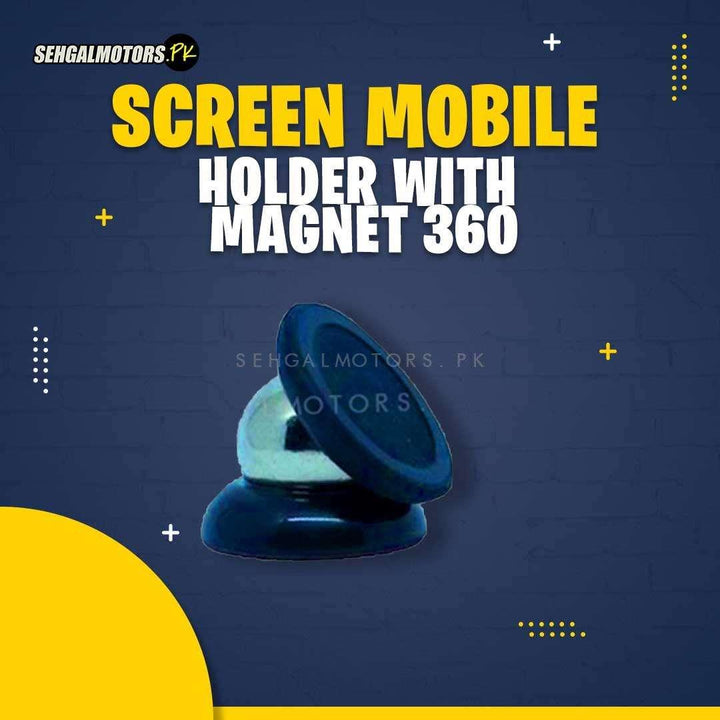 Screen Mobile Holder With Magnet 360 - Phone Holder | Mobile Holder | Car Cell Mobile Phone Holder Stand SehgalMotors.pk