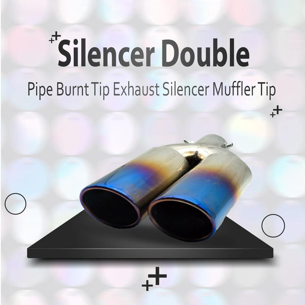 Silencer Double Pipe Burnt Tip Exhaust Silencer Muffler Tip SehgalMotors.pk