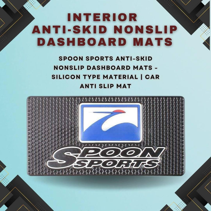 Spoon Sports Anti-Skid Nonslip Dashboard Mats - Silicon Type Material | Car Anti Slip Mat SehgalMotors.pk