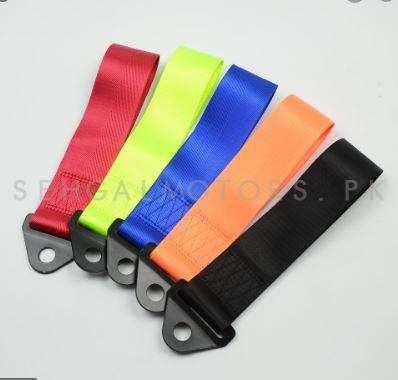 Strap Tow Hook - Multi Color - Car Front Bumper Strap Tow Hook | Towing Hook SehgalMotors.pk