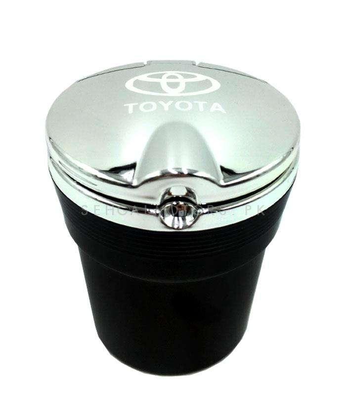 Toyota Portable Car Ashtray For Smokers Chrome Black SehgalMotors.pk