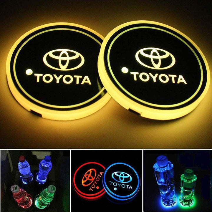 Toyota RGB LED Car Cup Holder Plate - 1 piece SehgalMotors.pk