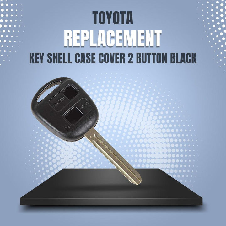 Toyota Replacement Key Shell Case Cover 2 Button Black SehgalMotors.pk