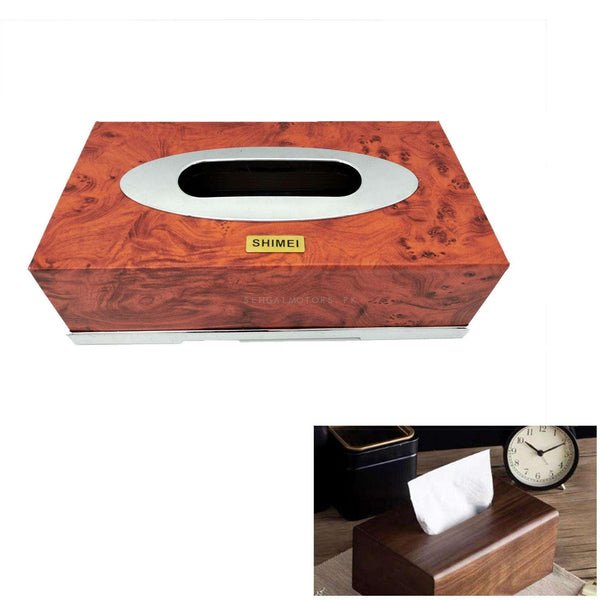 Wooden Style Tissue Box - Light Brown SehgalMotors.pk