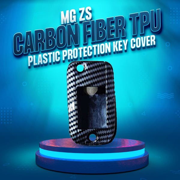 MG ZS Plastic Protection Key Cover Carbon Fiber With Black - Model 2020-2021