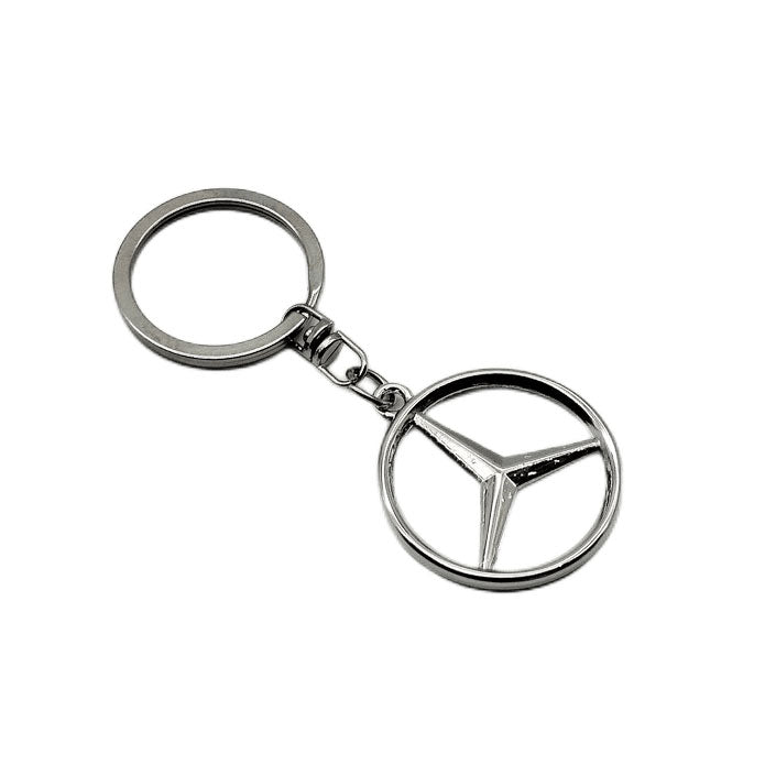 Mercedes Metal Keychain Keyring - Chrome