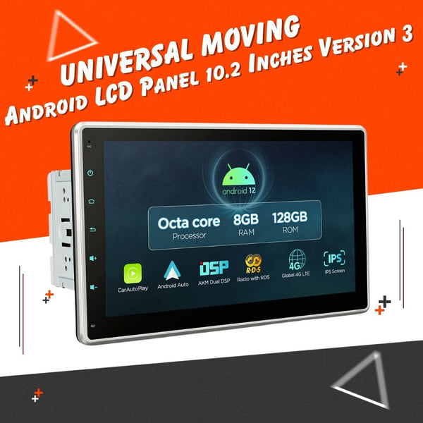 Universal Moving Android LCD Black 10.2 Inches Version 3