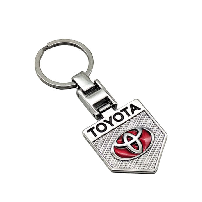 Toyota Metal Keychain Keyring Badge Style - Chrome