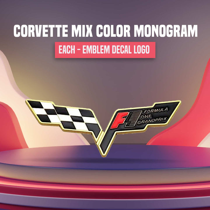 Corvette Logo Mix Color - Each