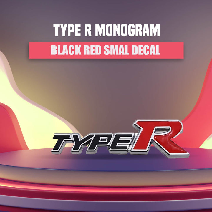 Type R Logo Black Red Small - Each