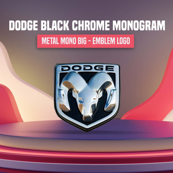 Dodge Black Chrome Metal Mono Big