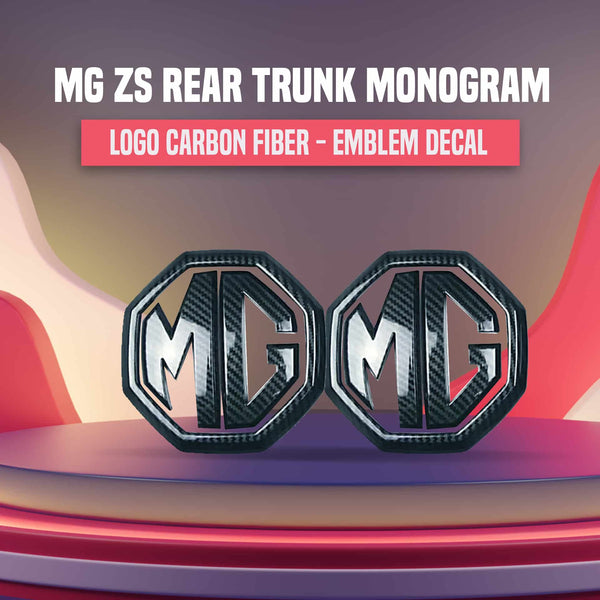MG ZS Rear Trunk Logo Carbon Fiber
