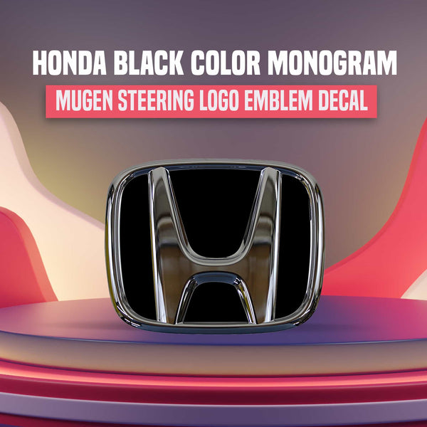 Honda Black Color Mugen Steering Logo
