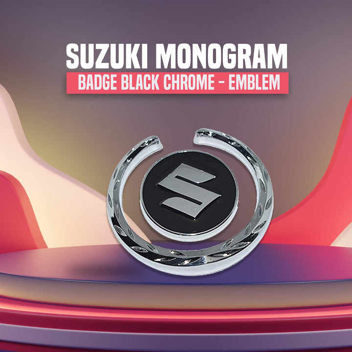 Suzuki Badge Black Chrome