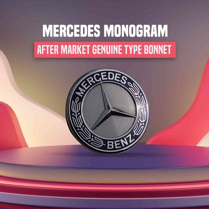 Mercedes After Market Genuine Type Bonnet Logo for Hood OEM with Clips