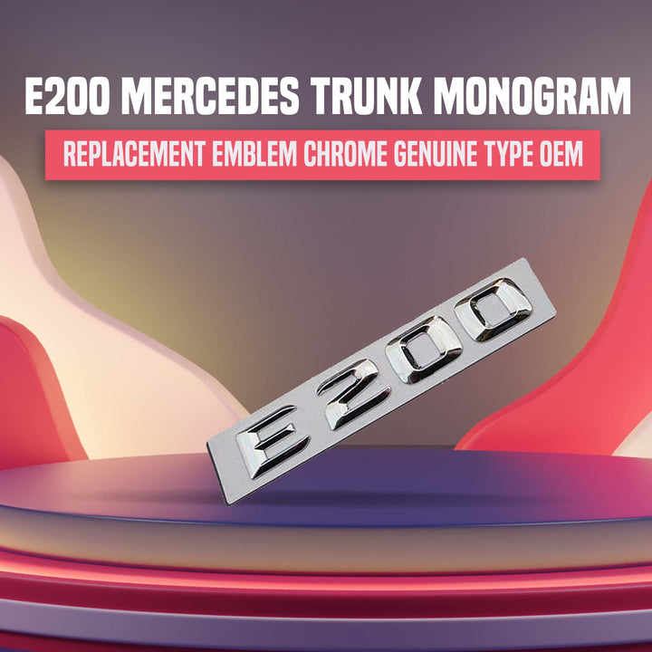 E200 Mercedes Trunk Logo Replacement Emblem Chrome Genuine Type OEM
