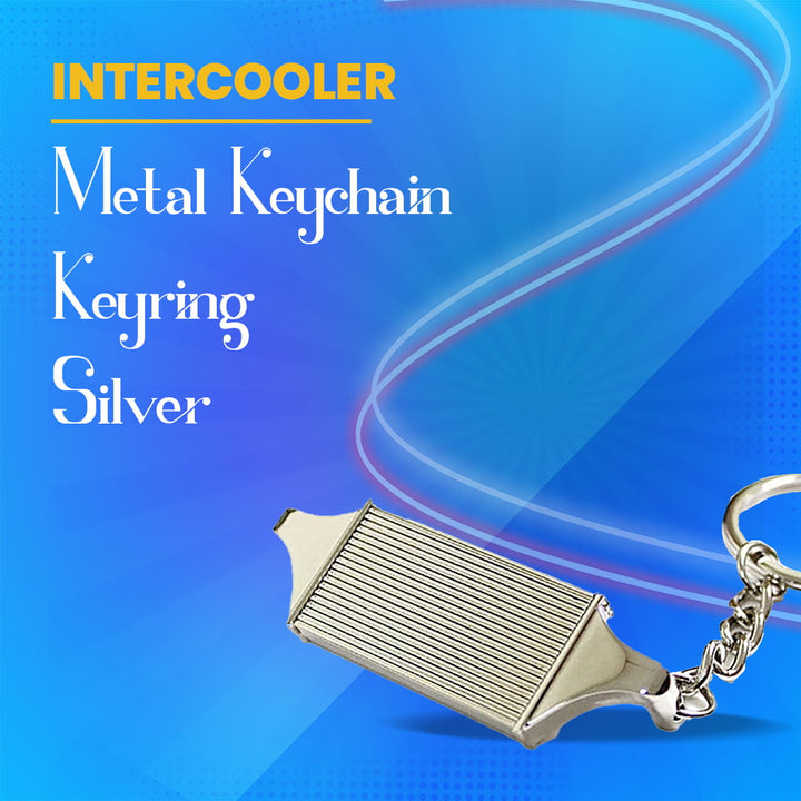 Intercooler Metal Keychain Keyring - Silver