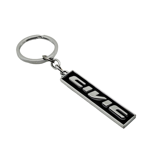 Honda Civic Black Keychain Keyring