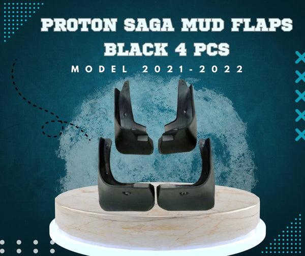 Proton Saga Mud Flaps Black 4 Pcs - Model 2021-2024