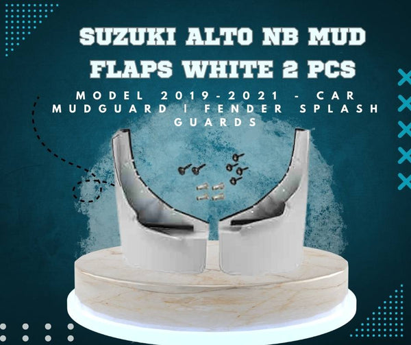 Suzuki Alto NB Mud Flaps White 2 Pcs - Model 2019-2021