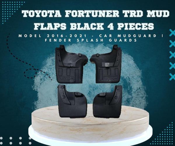 Toyota Fortuner TRD Mud Flaps Black 4 Pieces - Model 2016-2021