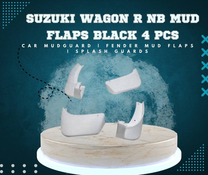 Suzuki Wagon R NB Mud Flaps Black 4 Pcs
