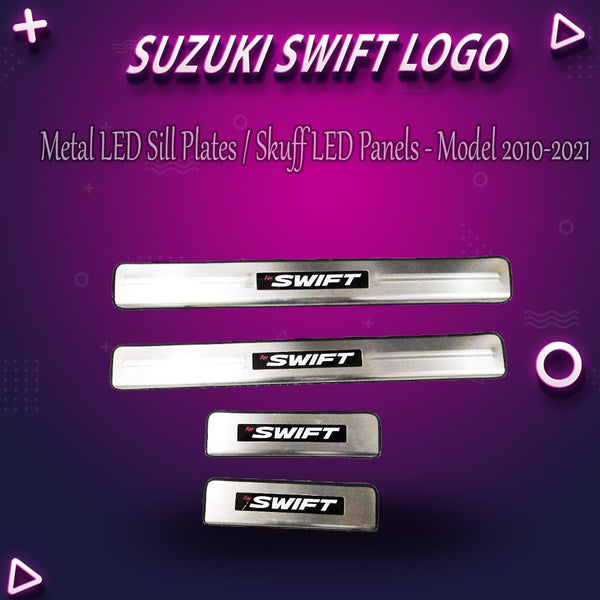 Suzuki Swift Metal LED Sill Plates / Skuff LED panels - Model 2010-2021