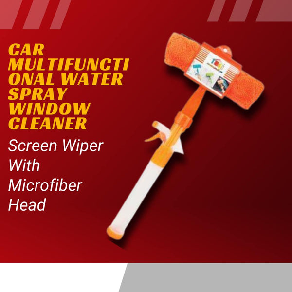 Car Multifunctional Water Spray Window Cleaner Screen Wiper with Microfiber Head