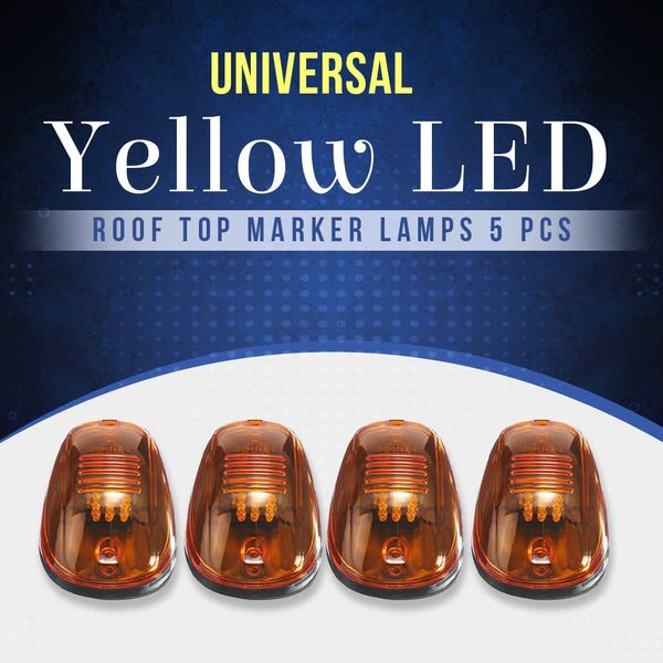 Universal Yellow LED Roof Top Marker Lamps 5 Pcs