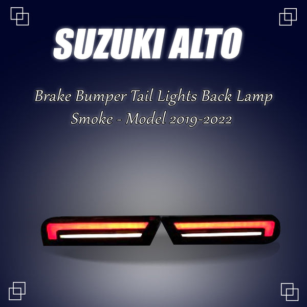 Suzuki Alto Brake Bumper Tail Lights Back Lamp Smoke - Model 2019-2022