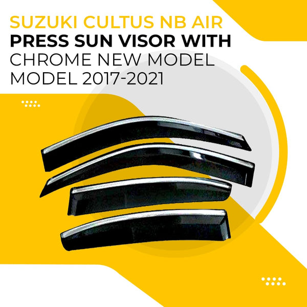 Suzuki Cultus NB Air Press Sun Visor With Chrome New Model - Model 2017-2021