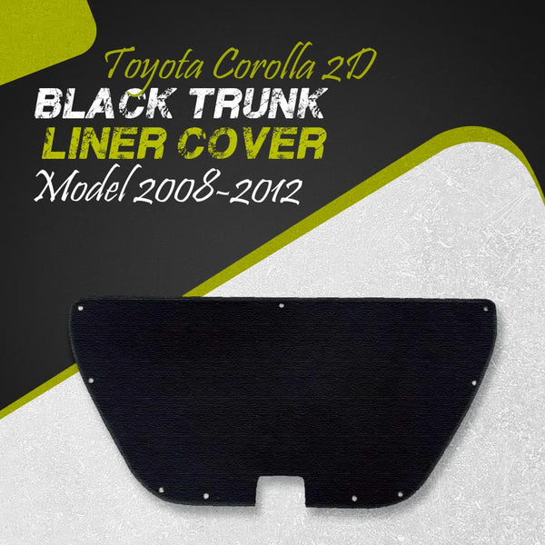 Toyota Corolla 2D Black Trunk Liner Cover - Model 2008-2012