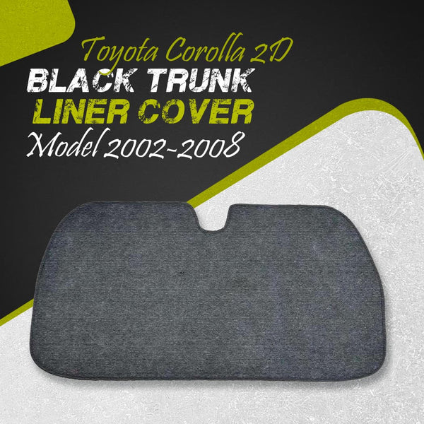 Toyota Corolla 2D Black Trunk Liner Cover - Model 2002-2008