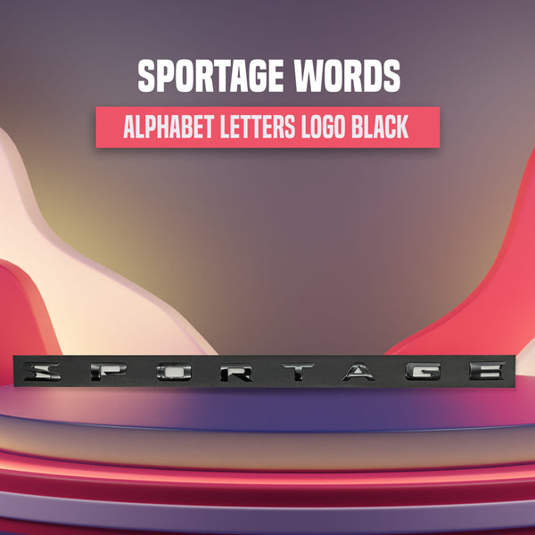 Sportage Words Alphabet Letters Logo Black