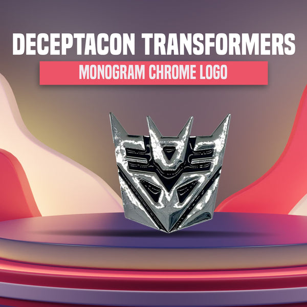 Deceptacon Transformers Monogram Chrome - Emblem | Decal | Monogram | Logo