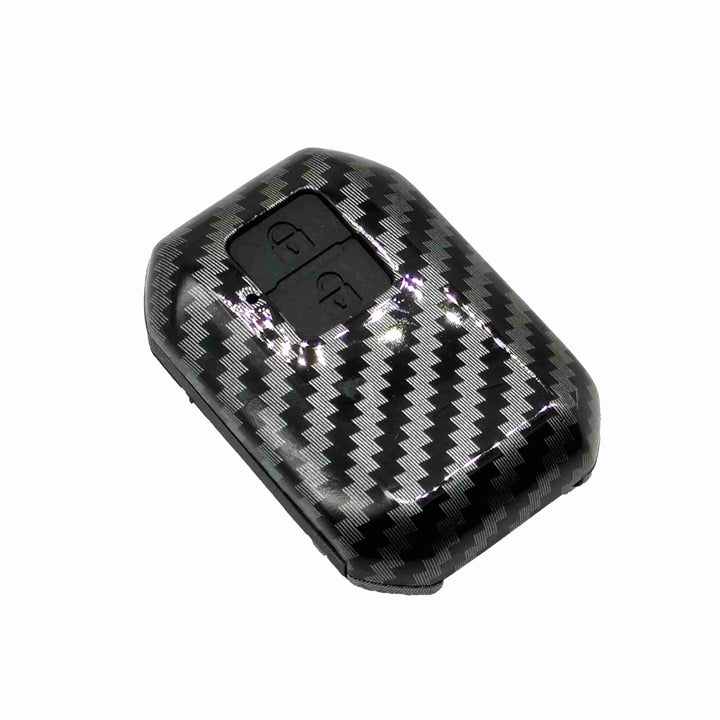 Suzuki Swift Plastic Protection Key Cover Carbon Fiber With Black PVC 2 Buttons - Model 2022-2023