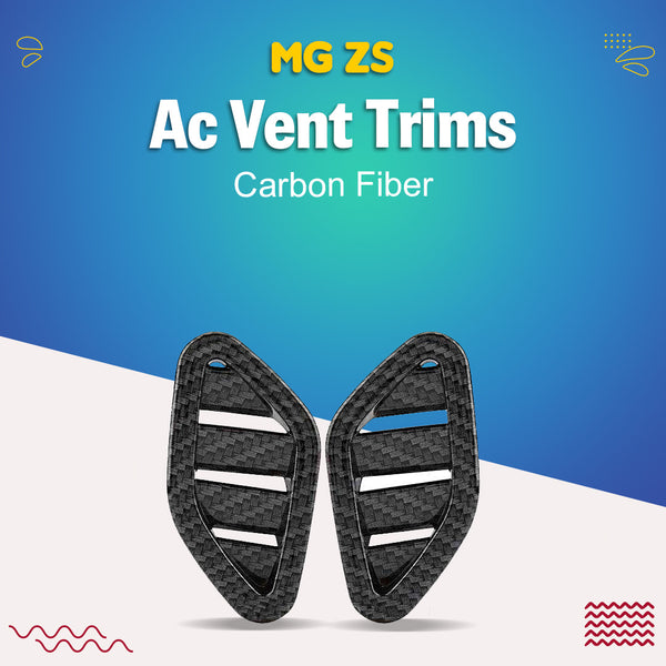MG ZS Ac Vent Trims Carbon Fiber - Model 2021-2022