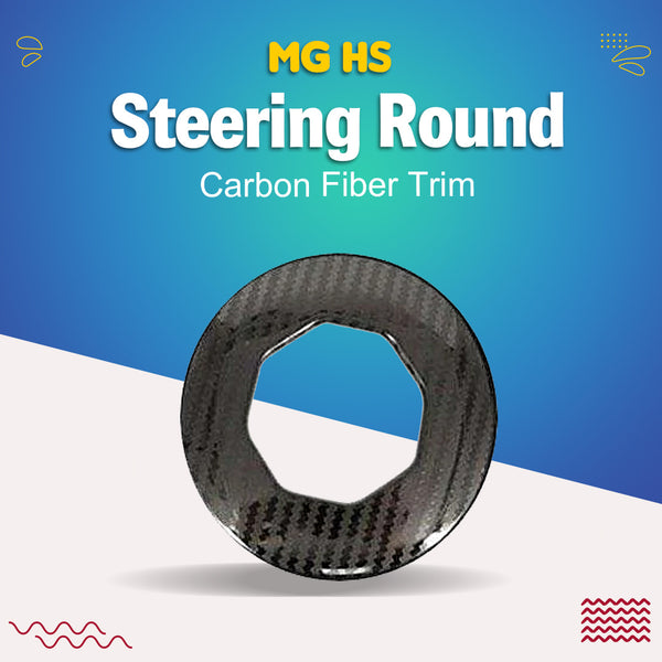 MG HS Steering Round Carbon Fiber Trim - Model 2020-2021